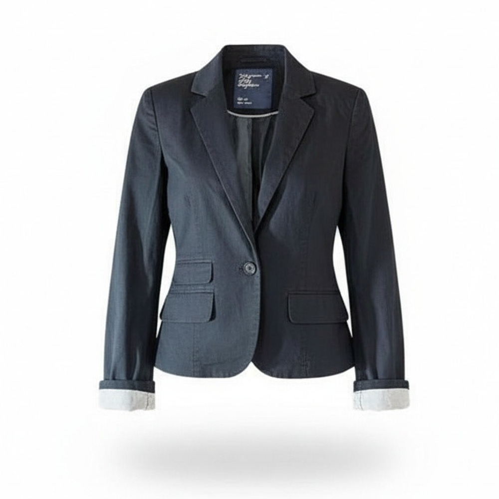 American Eagle Outfitters Blazer Womens Size‎ Medium Black Single Button Lined